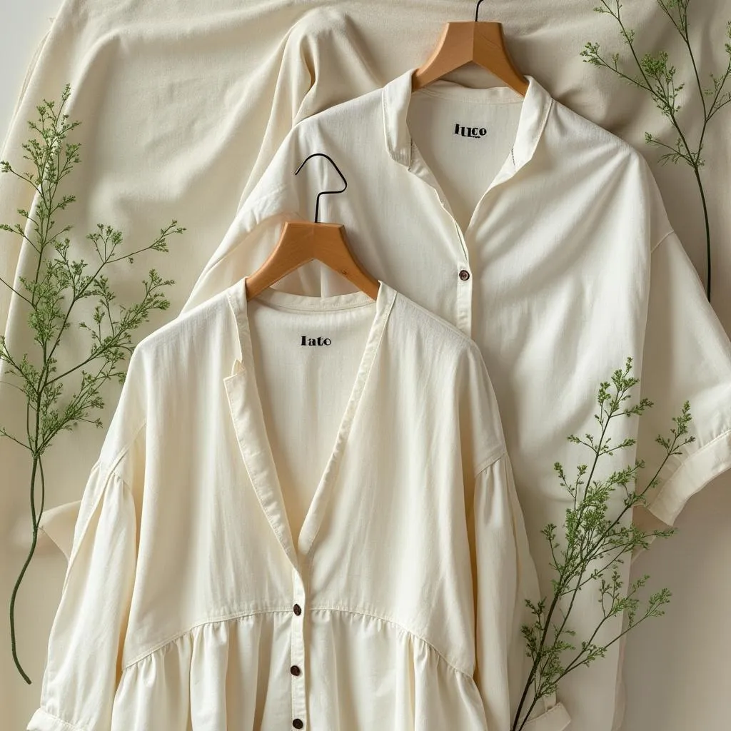 Composición de opciones de moda sostenible